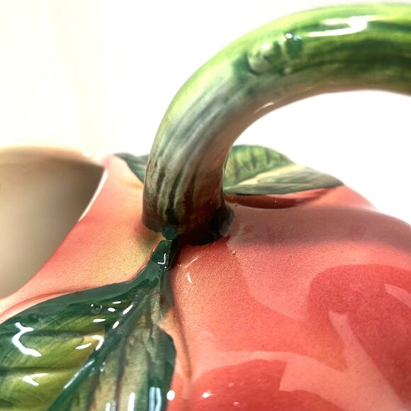 Lord and Taylor Ceramic Apple Pitcher Made in Italy #9416 - Picture 4 of 10